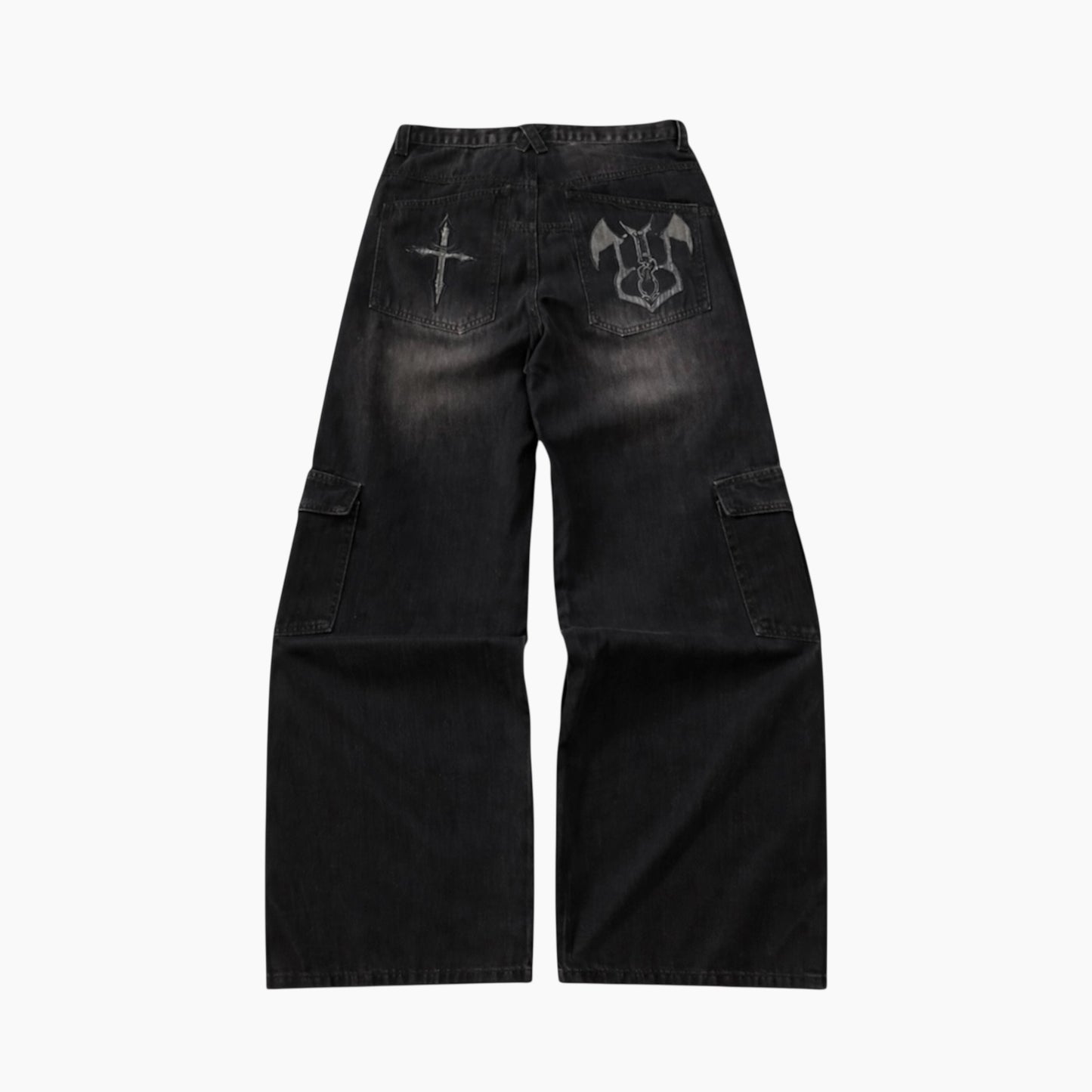 [15OZ BLACK FADED UTILITY ECLIPSE DENIM]